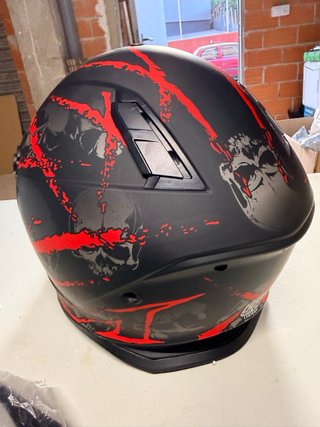 Casco Motocross Integral Negro/Rojo