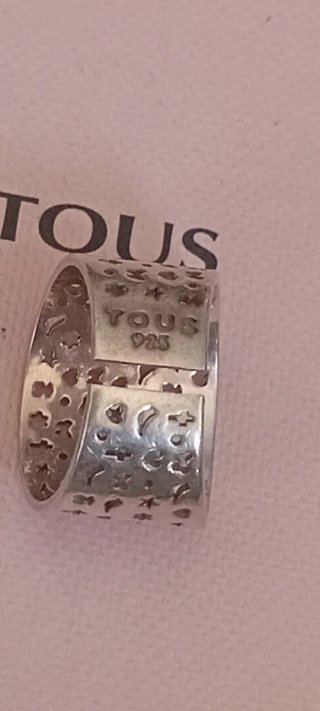 Anillo Tous Ancho Siluetas Plata