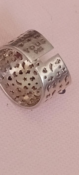 Anillo Tous Ancho Siluetas Plata
