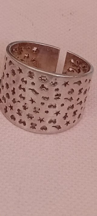 Anillo Tous Ancho Siluetas Plata
