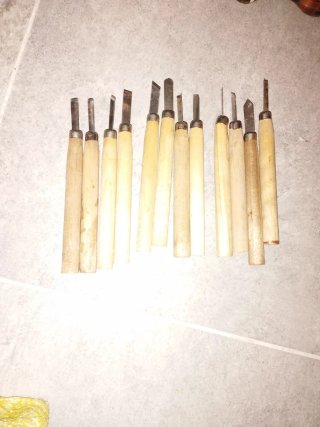 Set scalpelli legno. 12 pezzi.