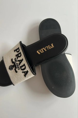 Chanclas Mujer Beige y Negro