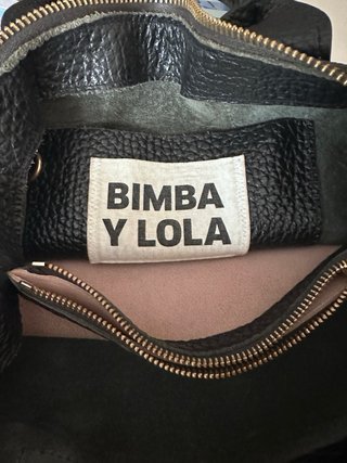 Bolso Bimba y Lola Piel Negro Cadena Dorada