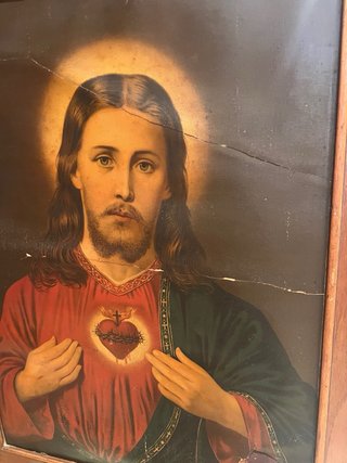 Cuadro Sagrado Corazón de Jesús Antiguo