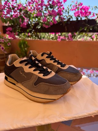Zapatillas Pepe Jeans Beige y Gris