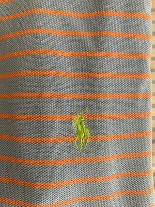 Polo Ralph Lauren Rayas Azul Naranja Talla M