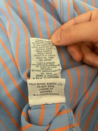 Polo Ralph Lauren Rayas Azul Naranja Talla M