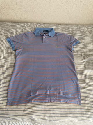 Polo Ralph Lauren Rayas Azul Naranja Talla M