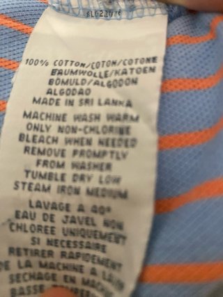 Polo Ralph Lauren Rayas Azul Naranja Talla M