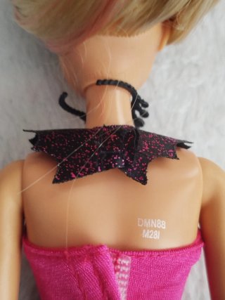 Barbie Bruja Halloween Vestido Rosa Botas