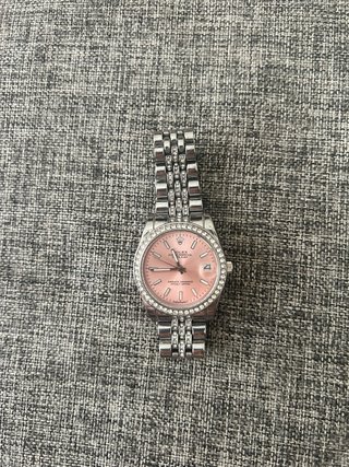 Reloj Mujer Rosa y Plateado