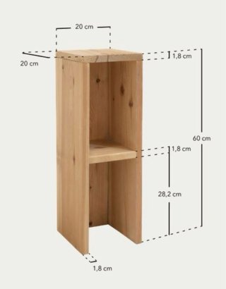 Mesitas Noche Estrechas Madera Decowood