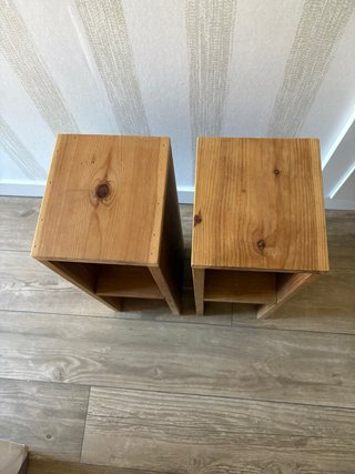 Mesitas Noche Estrechas Madera Decowood