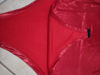 Body rosso metallizzato smanicato