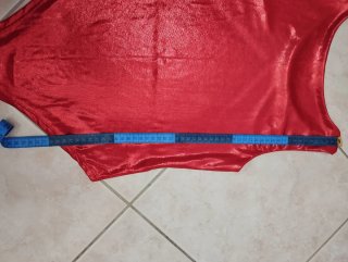 Body rosso metallizzato smanicato