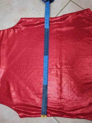 Body rosso metallizzato smanicato