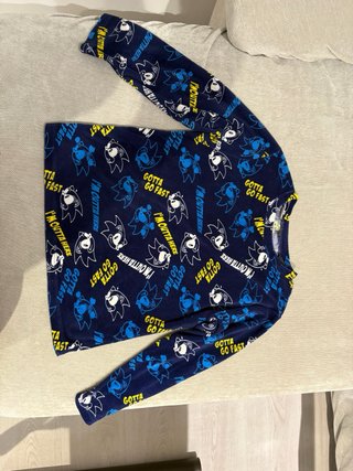 Pijama Sonic niño azul y amarillo