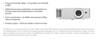 Proyector Optoma HD30LV Blanco