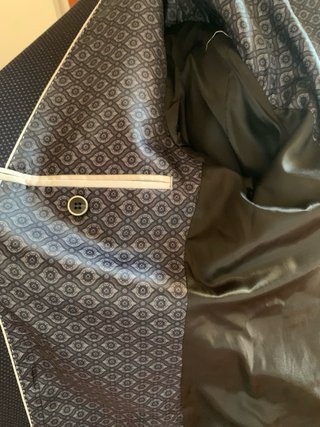 Blazer marino con topitos