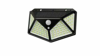 2 Faretti Energia Solare 100 Led Sensore Movimento