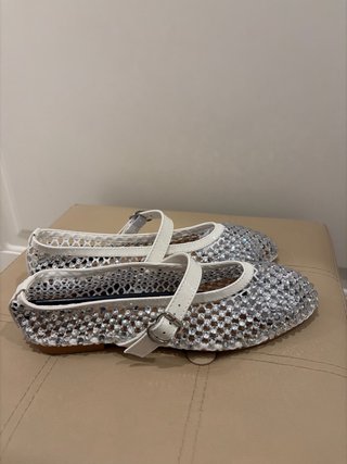Ballerine Argento e Bianche Tg 38 nuova