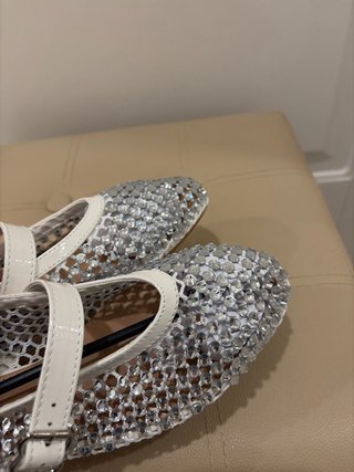 Ballerine Argento e Bianche Tg 38 nuova