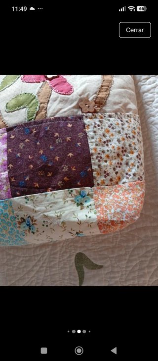 Bolso artesanal patchwork flores