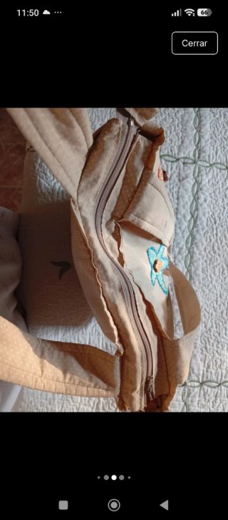 Bolso artesanal patchwork flores