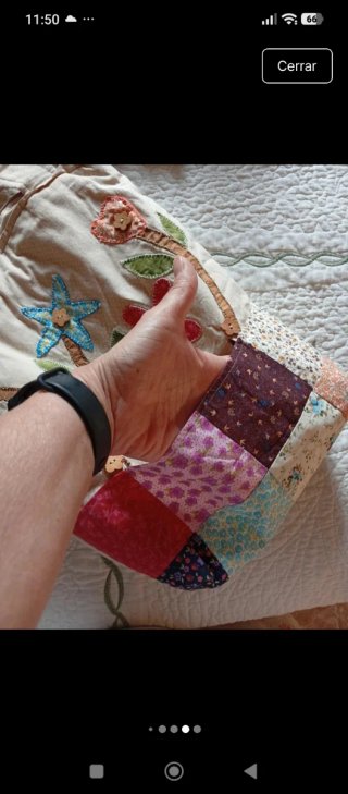 Bolso artesanal patchwork flores