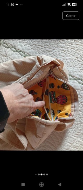 Bolso artesanal patchwork flores