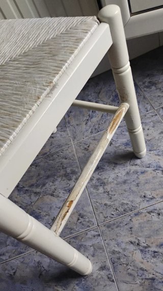 Mesa de cocina madera blanca extensible