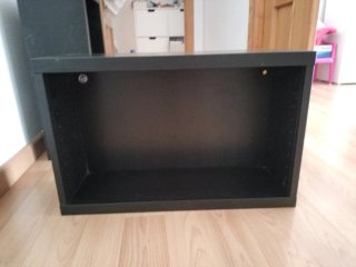 Cubo almacenamiento marrón oscuro