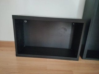 Cubo almacenamiento marrón oscuro