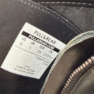 Botas Pull&Bear Negras Cremallera y Cordones