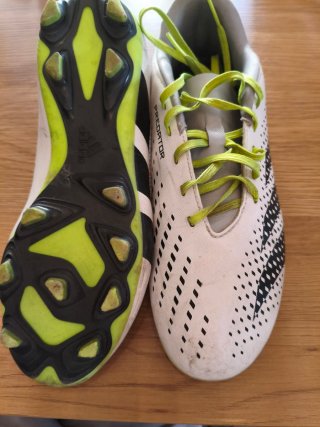Botas de fútbol Adidas Predator verdes y blancas