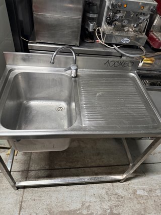 Fregadero acero inoxidable 100x60x85 en buen estad