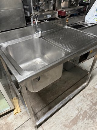 Fregadero acero inoxidable 100x60x85 en buen estad