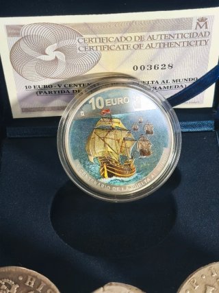 Gran Lote numismático, plata y oro