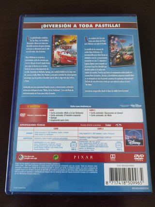 Colección 2 Películas DVD Cars Disney Pixar