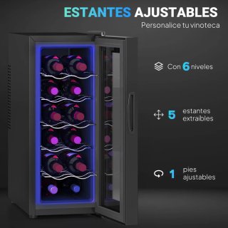 Vinoteca 12 Botellas Doble Refrigeración