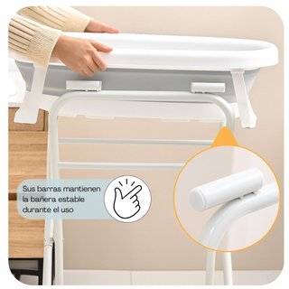 Estructura Plegable Bañera Bebé Blanca