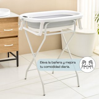 Estructura Plegable Bañera Bebé Blanca