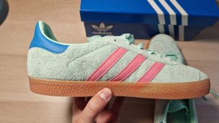 Adidas Gazelle J Verde y Rosa