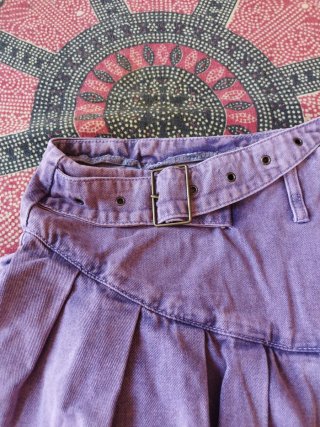 Falda pantalón morada mujer