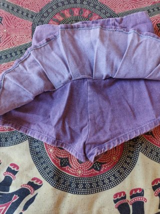Falda pantalón morada mujer