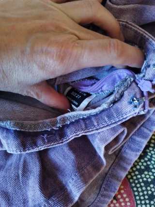 Falda pantalón morada mujer