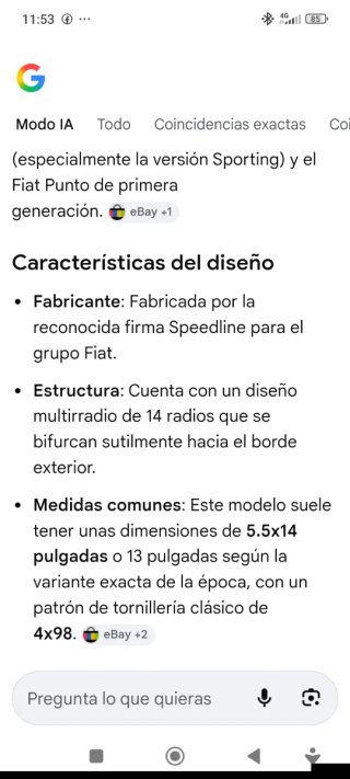 Llantas Fiat Punto 1ª Gen