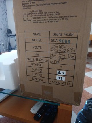 Estufa Sauna Vevor Plata