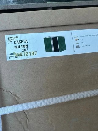 Caseta jardín metálica 2 m2 Milton verde