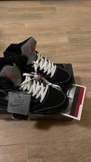 Jordan 5 Metallic OG Black Tails 42